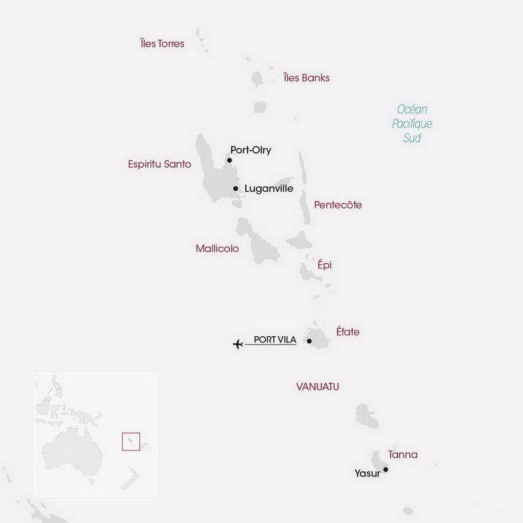 Carte Vanuatu