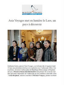 Laos - Asia Voyages met en lumière le Loas